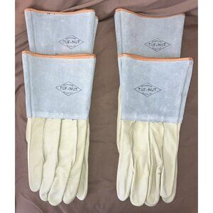 Lot Of 4 Milwaukee Tuf-Nut Leather Welding Gloves